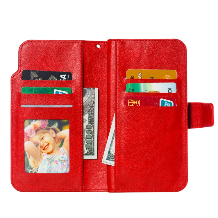 For iPhone X / XS Litchi Texture Horizontal Flip Leather Case with Nine Card Slots & Wallet & Photo Frame
