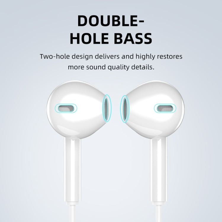 ROCK ES05 3.5mm Stereo Music In Ear Wired Earphone (White)