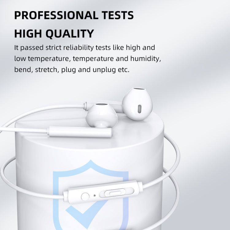 ROCK ES05 3.5mm Stereo Music In Ear Wired Earphone (White)