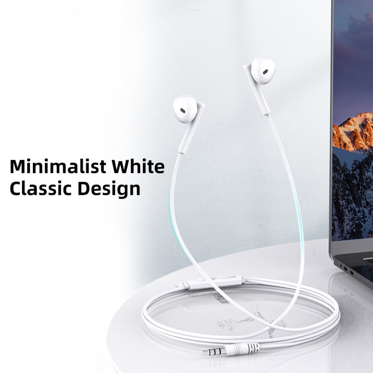 ROCK ES05 3.5mm Stereo Music In Ear Wired Earphone (White)