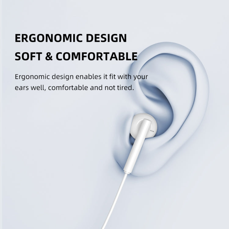 ROCK ES05 3.5mm Stereo Music In Ear Wired Earphone (White)