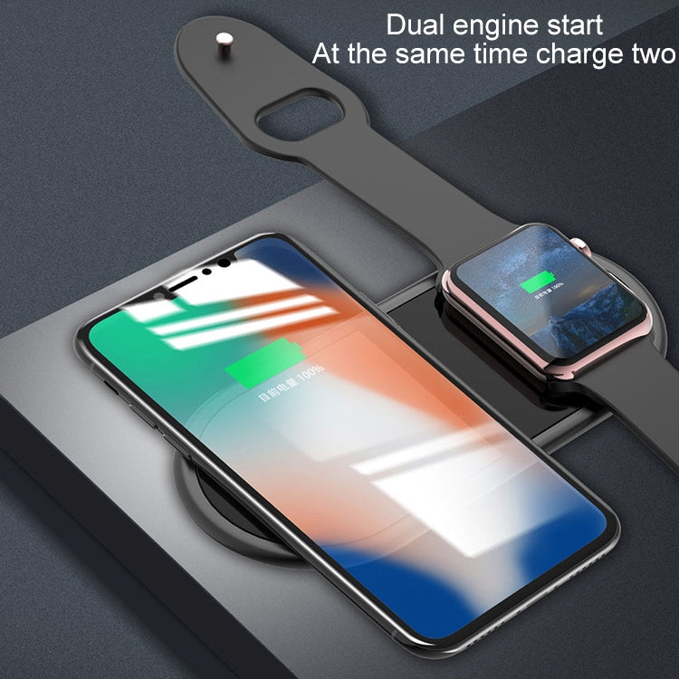 F1 Qi Standard Quick Wireless Charger 7.5W / 10W, For iPhone, Galaxy, Xiaomi, Google, LG, Apple Watch 4 & 3 & 2 & 1 and other QI Standard Smart Phones(Silver)