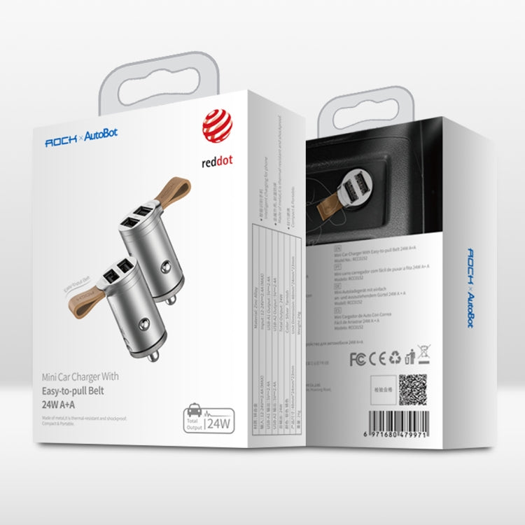 ROCK AutoBot 24W 2.4A Output Dual USB Smart Car Charger
