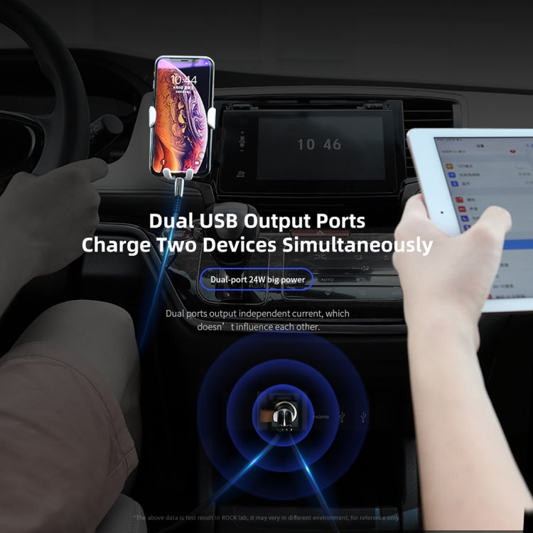 ROCK AutoBot 24W 2.4A Output Dual USB Smart Car Charger