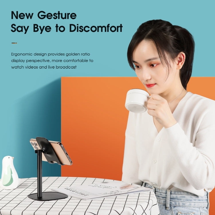 ROCK RPH0945 Adjustable 42 Degree Rotation ABS Stand Desktop Phone Tablet Holder
