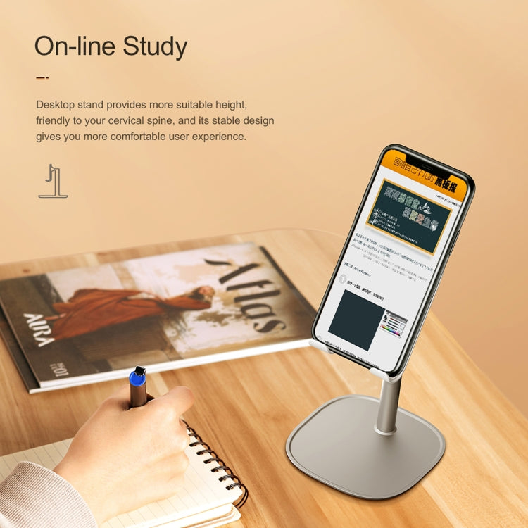 ROCK RPH0945 Adjustable 42 Degree Rotation ABS Stand Desktop Phone Tablet Holder
