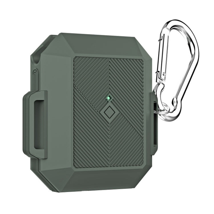 For AirPods 1 / 2 Portable Wireless Earphone Protective Case with Carabiner