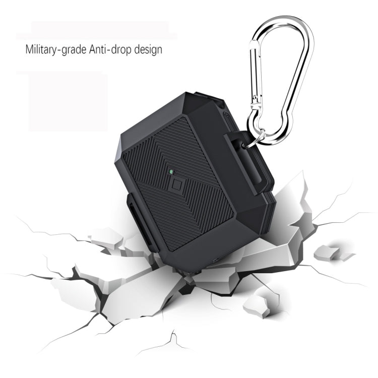 For AirPods 1 / 2 Portable Wireless Earphone Protective Case with Carabiner
