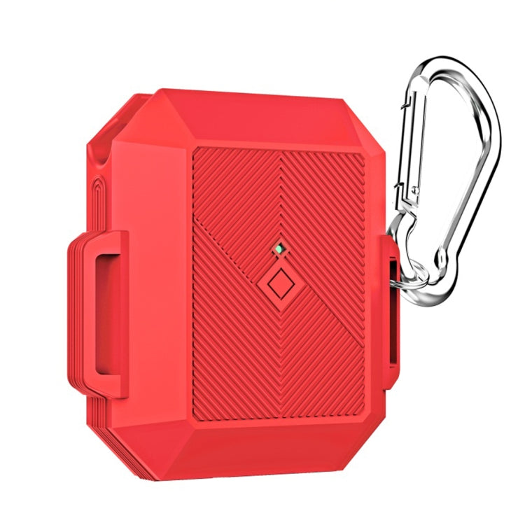 For AirPods 1 / 2 Portable Wireless Earphone Protective Case with Carabiner