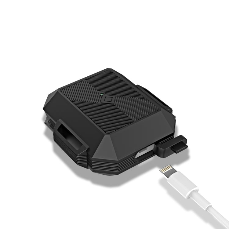 For AirPods 1 / 2 Portable Wireless Earphone Protective Case with Carabiner
