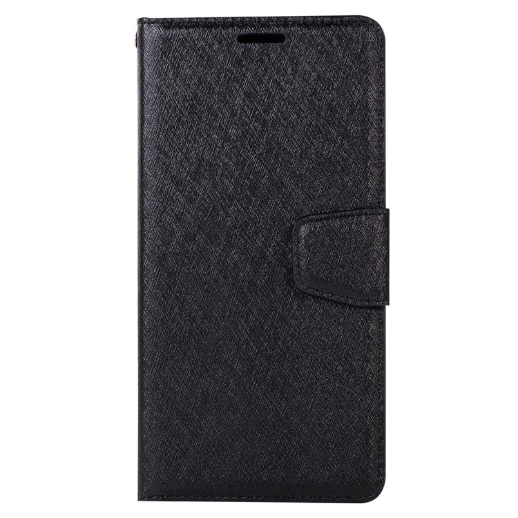 For iPhone XR Silk Texture Horizontal Flip Leather Case with Holder & Card slots & Wallet & Photo Frame