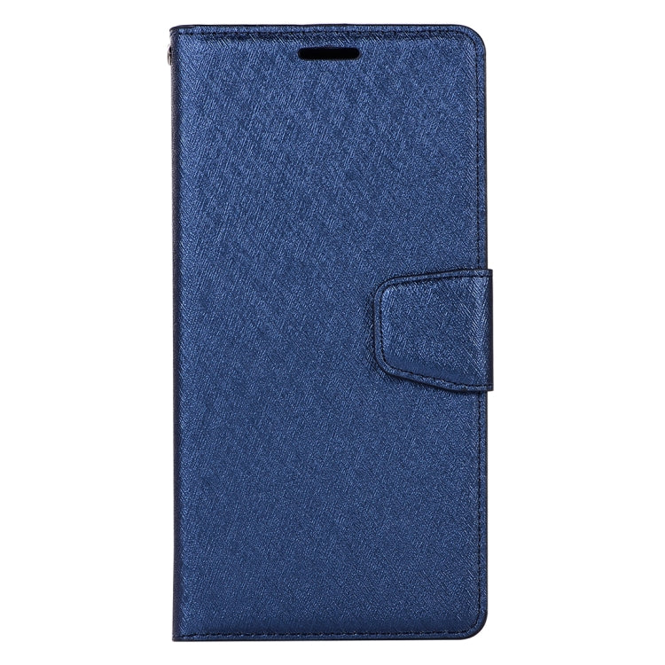 For iPhone XR Silk Texture Horizontal Flip Leather Case with Holder & Card slots & Wallet & Photo Frame