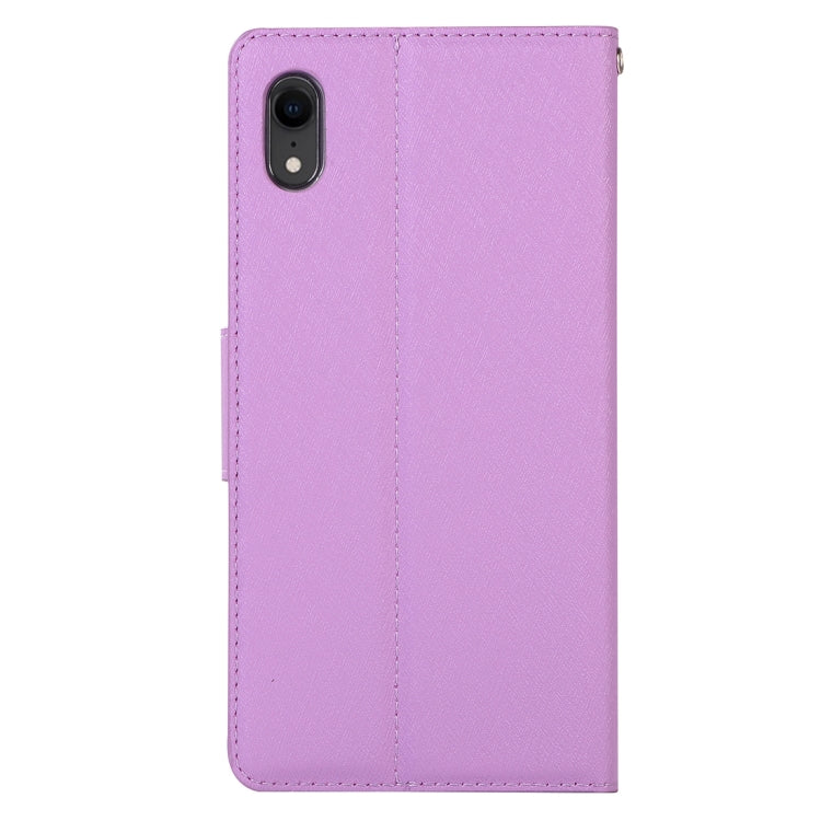 For iPhone XR Silk Texture Horizontal Flip Leather Case with Holder & Card slots & Wallet & Photo Frame
