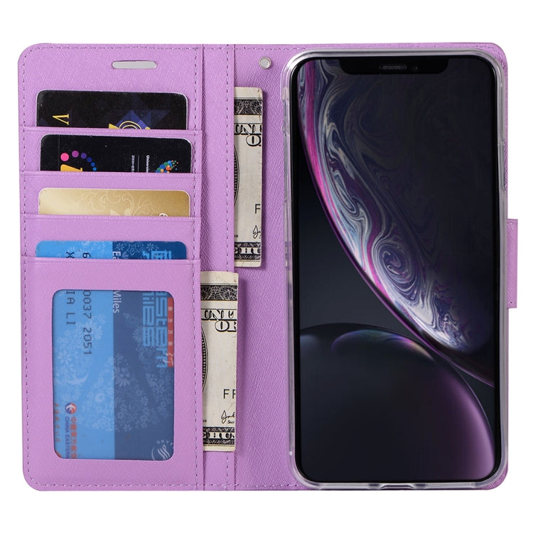 For iPhone XR Silk Texture Horizontal Flip Leather Case with Holder & Card slots & Wallet & Photo Frame