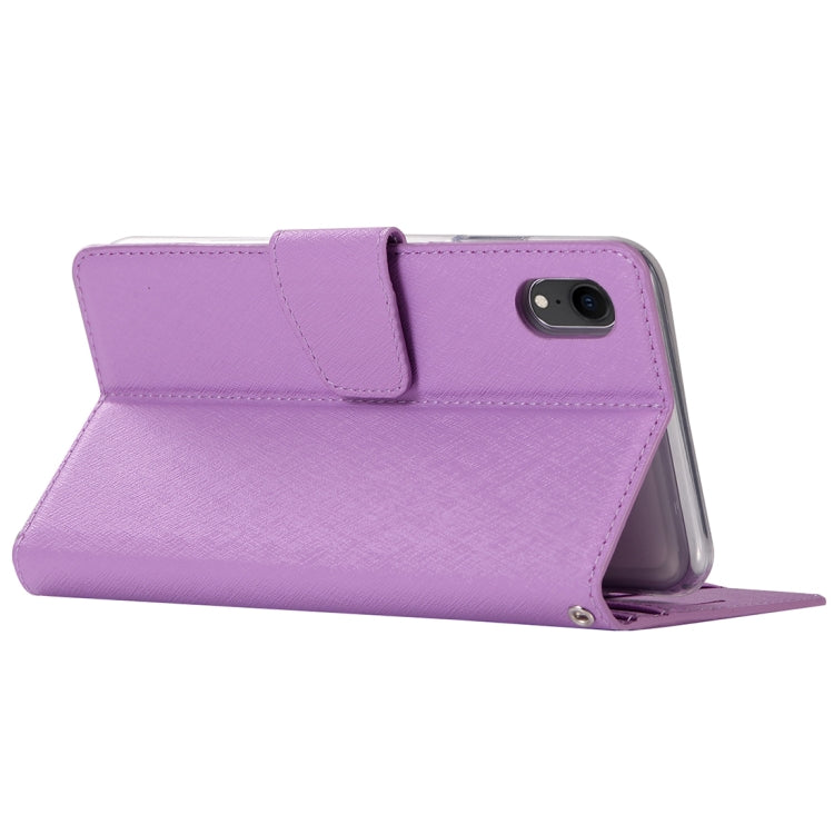 For iPhone XR Silk Texture Horizontal Flip Leather Case with Holder & Card slots & Wallet & Photo Frame