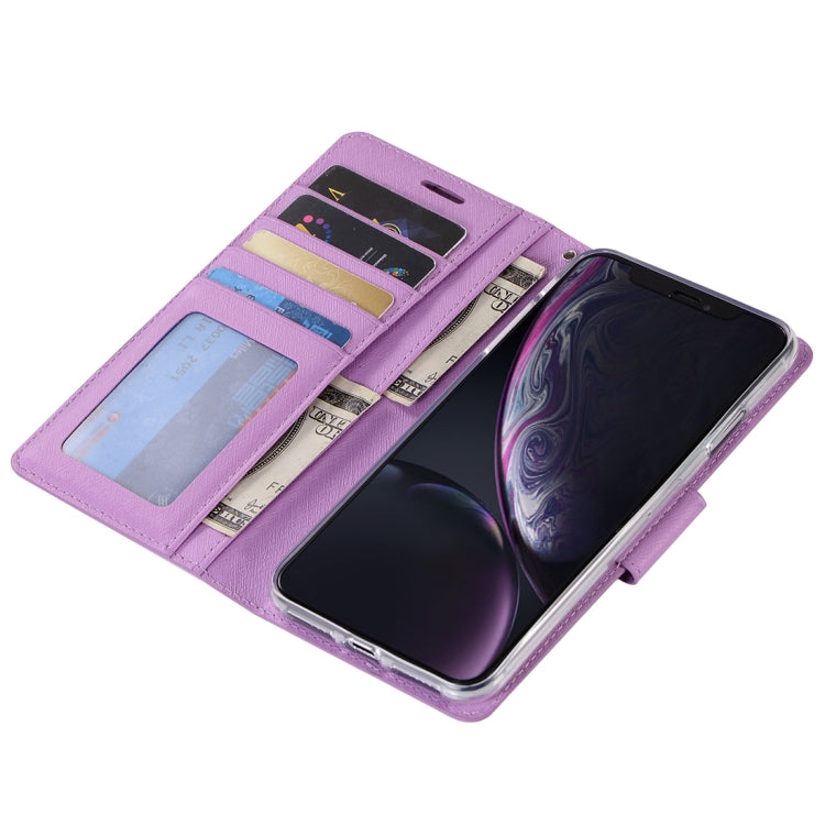 For iPhone XR Silk Texture Horizontal Flip Leather Case with Holder & Card slots & Wallet & Photo Frame