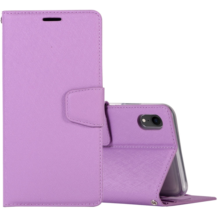 For iPhone XR Silk Texture Horizontal Flip Leather Case with Holder & Card slots & Wallet & Photo Frame