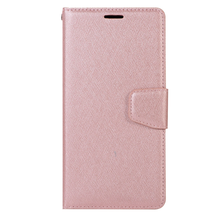For iPhone XR Silk Texture Horizontal Flip Leather Case with Holder & Card slots & Wallet & Photo Frame