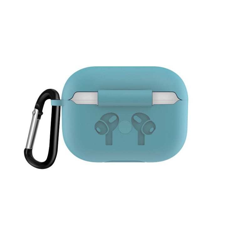 For AirPods Pro Silicone Flip Cover Earphone Protective Case with Anti-drop Buckle