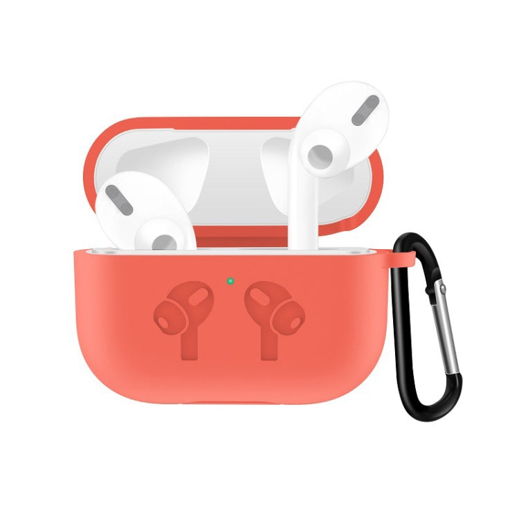 For AirPods Pro Silicone Flip Cover Earphone Protective Case with Anti-drop Buckle
