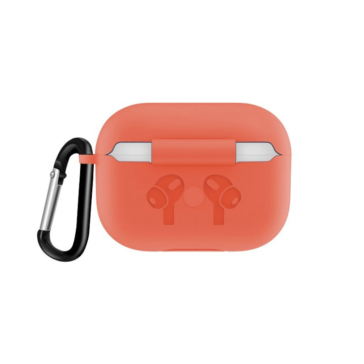For AirPods Pro Silicone Flip Cover Earphone Protective Case with Anti-drop Buckle