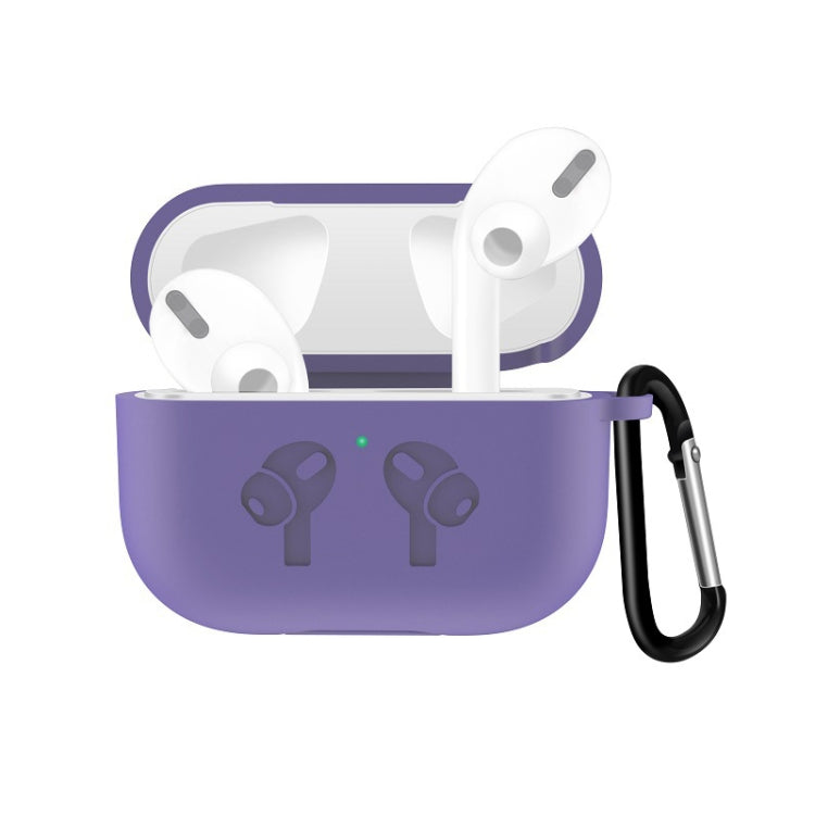 For AirPods Pro Silicone Flip Cover Earphone Protective Case with Anti-drop Buckle