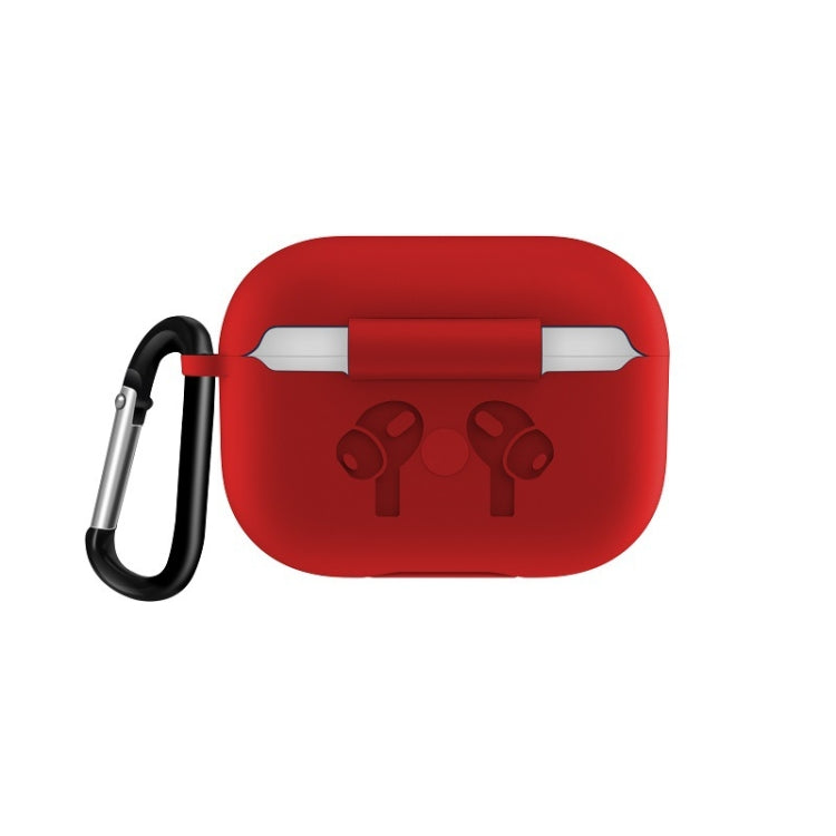 For AirPods Pro Silicone Flip Cover Earphone Protective Case with Anti-drop Buckle