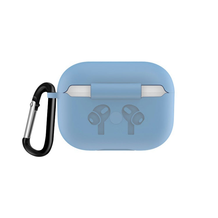 For AirPods Pro Silicone Flip Cover Earphone Protective Case with Anti-drop Buckle