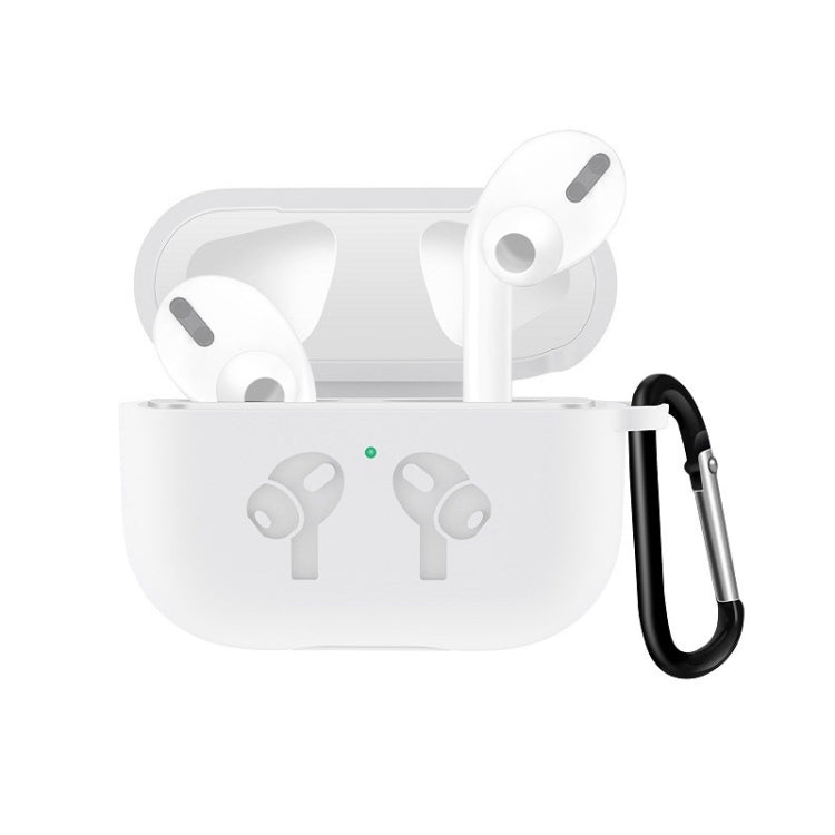 For AirPods Pro Silicone Flip Cover Earphone Protective Case with Anti-drop Buckle
