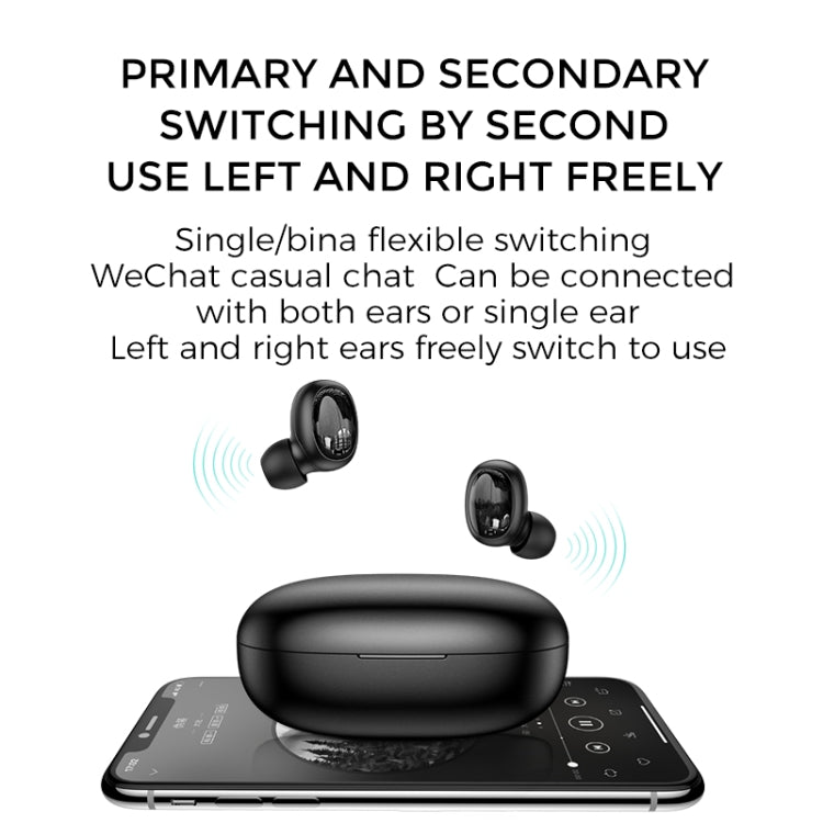 JOYROOM JR-T08 T Series Mini Wireless TWS Bluetooth Earphone(Black)