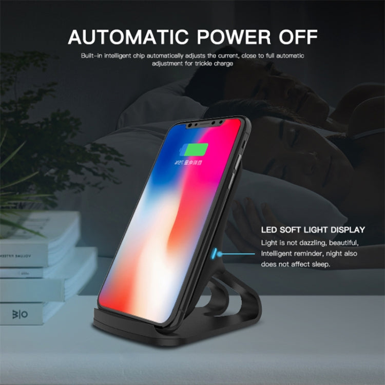 10W Desktop Intelligent Rapid Wireless Charger  Fast Charger Holder ABS & Aluminum Alloy & Packing Clothï¼ŒFT02