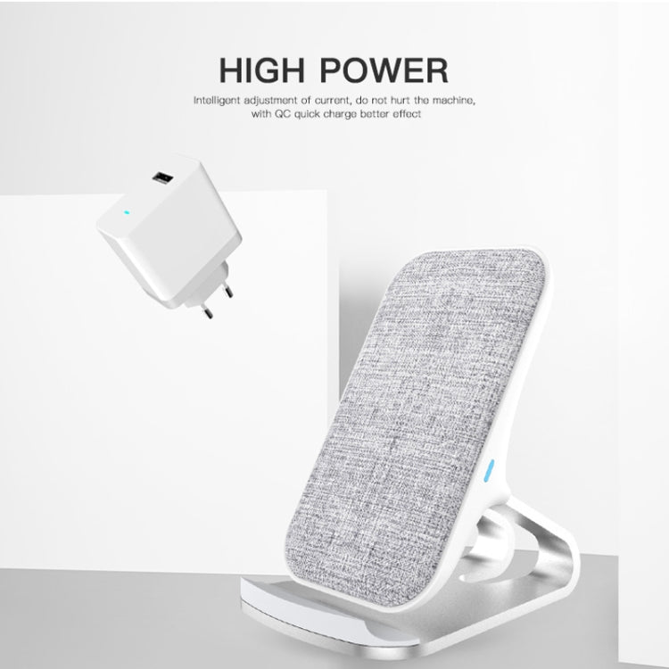 10W Desktop Intelligent Rapid Wireless Charger  Fast Charger Holder ABS & Aluminum Alloy & Packing Clothï¼ŒFT02