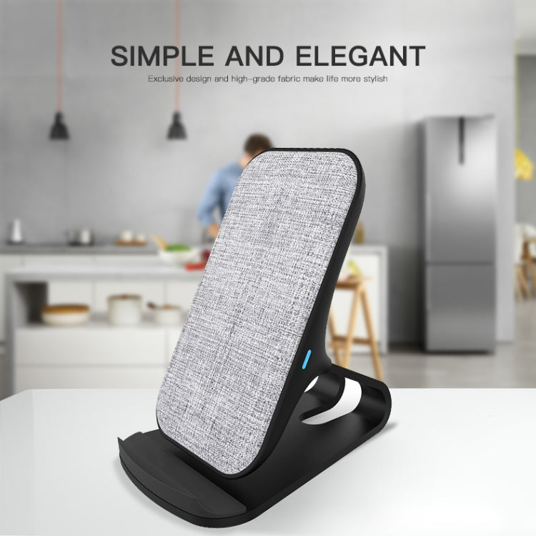 10W Desktop Intelligent Rapid Wireless Charger  Fast Charger Holder ABS & Aluminum Alloy & Packing Clothï¼ŒFT02
