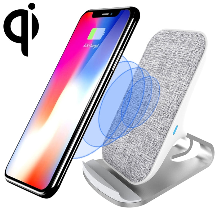 10W Desktop Intelligent Rapid Wireless Charger  Fast Charger Holder ABS & Aluminum Alloy & Packing Clothï¼ŒFT02