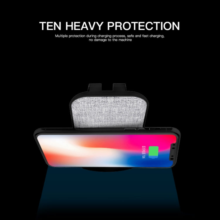 10W Desktop Intelligent Rapid Wireless Charger  Fast Charger Holder ABS & Aluminum Alloy & Packing Clothï¼ŒFT02