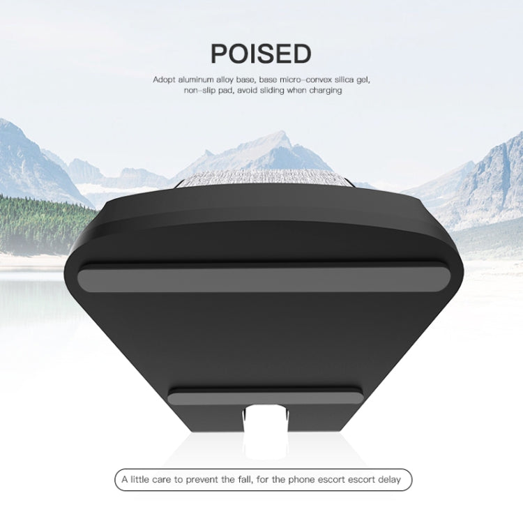 10W Desktop Intelligent Rapid Wireless Charger  Fast Charger Holder ABS & Aluminum Alloy & Packing Clothï¼ŒFT02