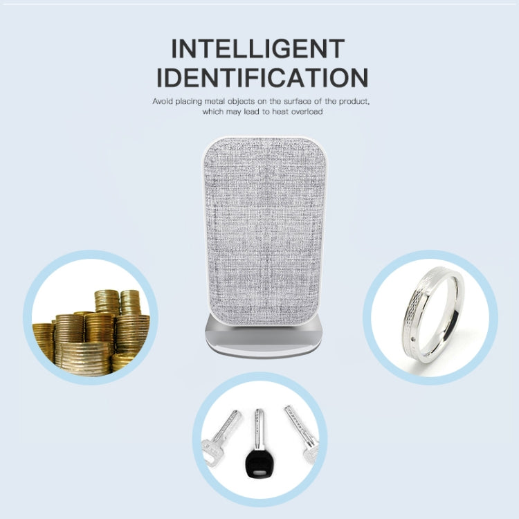 10W Desktop Intelligent Rapid Wireless Charger  Fast Charger Holder ABS & Aluminum Alloy & Packing Clothï¼ŒFT02