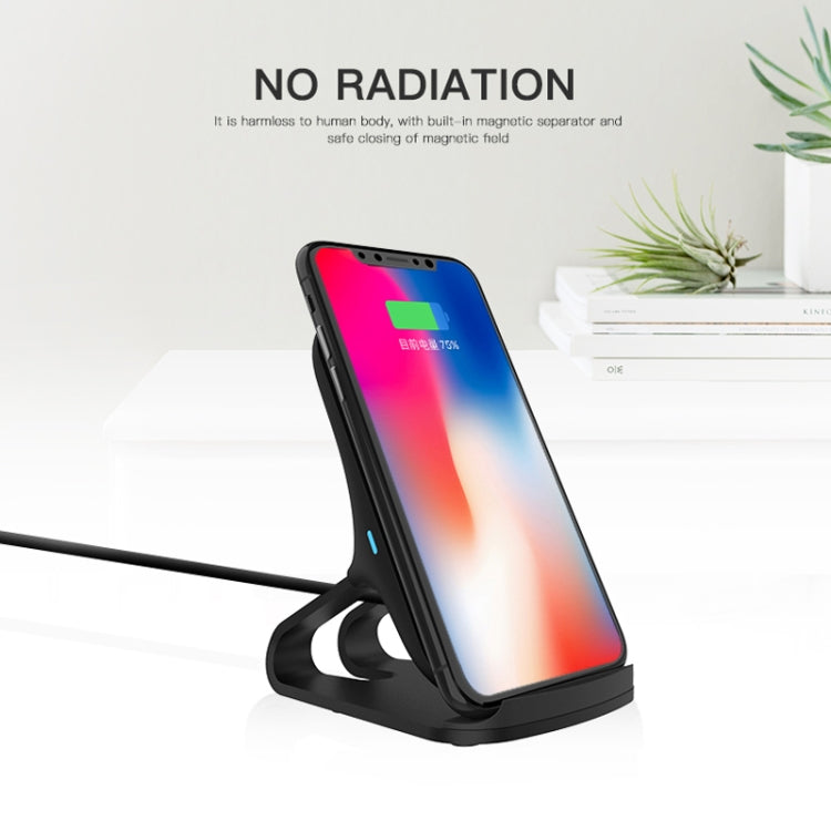 10W Desktop Intelligent Rapid Wireless Charger  Fast Charger Holder ABS & Aluminum Alloy & Packing Clothï¼ŒFT02