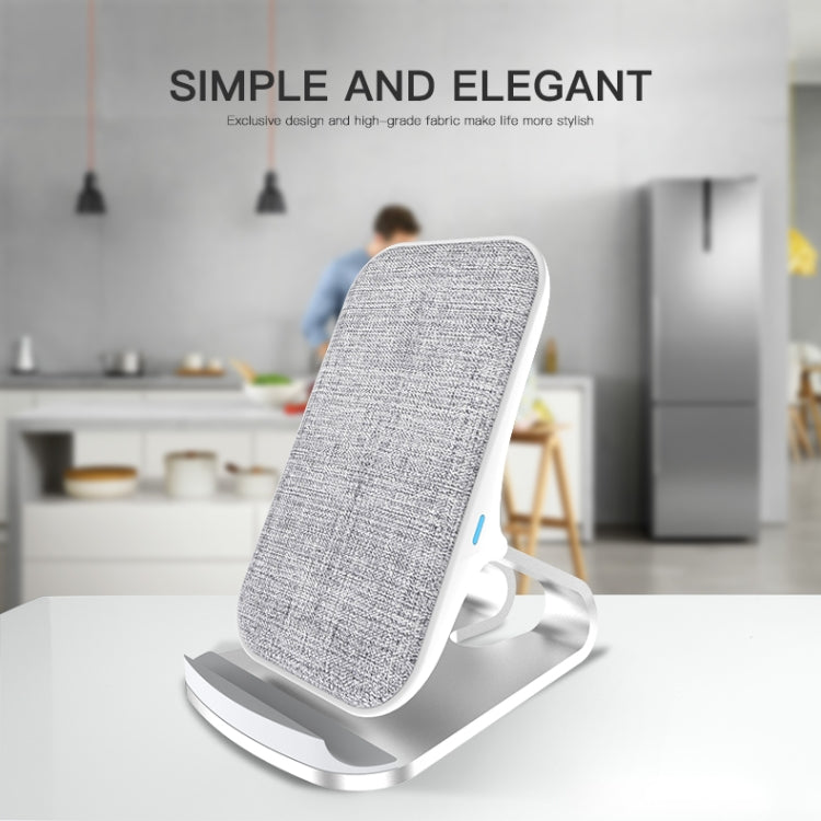 10W Desktop Intelligent Rapid Wireless Charger  Fast Charger Holder ABS & Aluminum Alloy & Packing Clothï¼ŒFT02