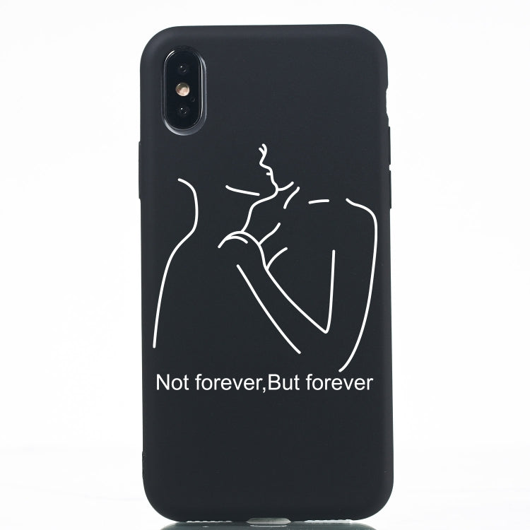 For iPhone X / XS Distance Painted Pattern Soft TPU Case