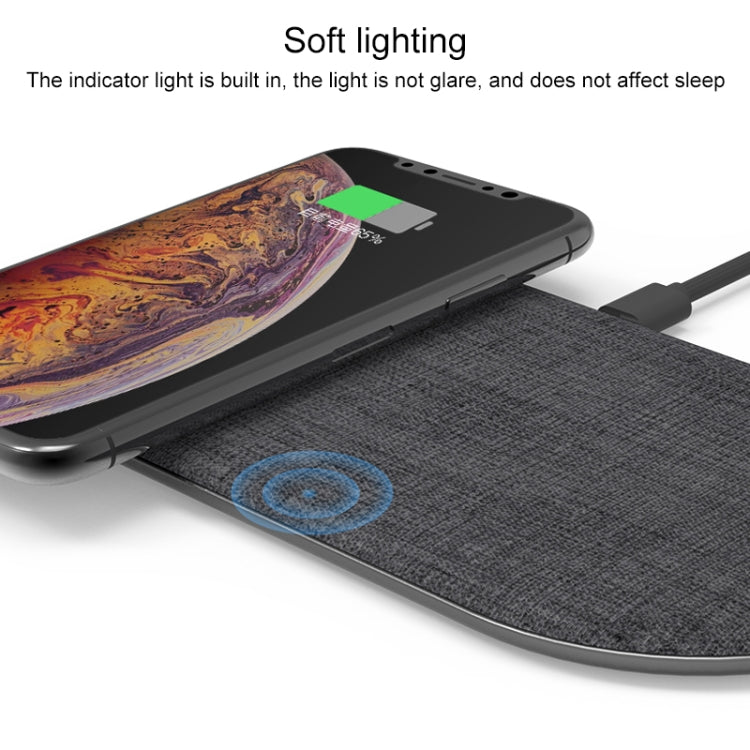 FT03-B Desktop Intelligent Rapid Wireless Charger  Fast Chargering Pad ,10W+10W