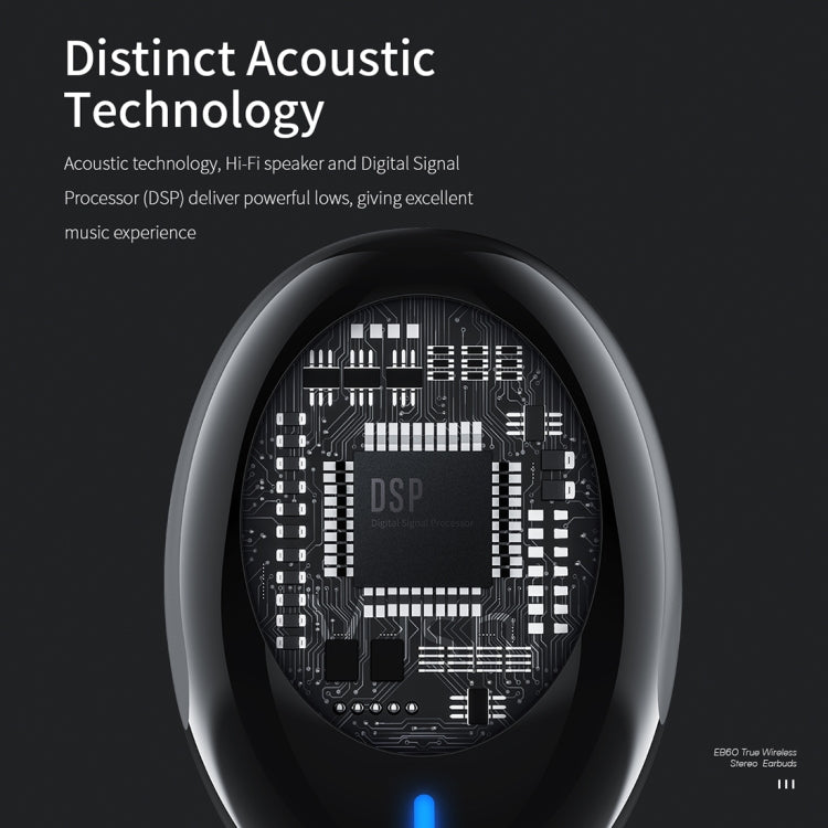 ROCK EB60 TWS Bluetooth 5.0 Mini Wireless Stereo Bluetooth Earphone