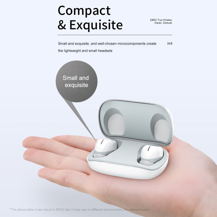 ROCK EB60 TWS Bluetooth 5.0 Mini Wireless Stereo Bluetooth Earphone