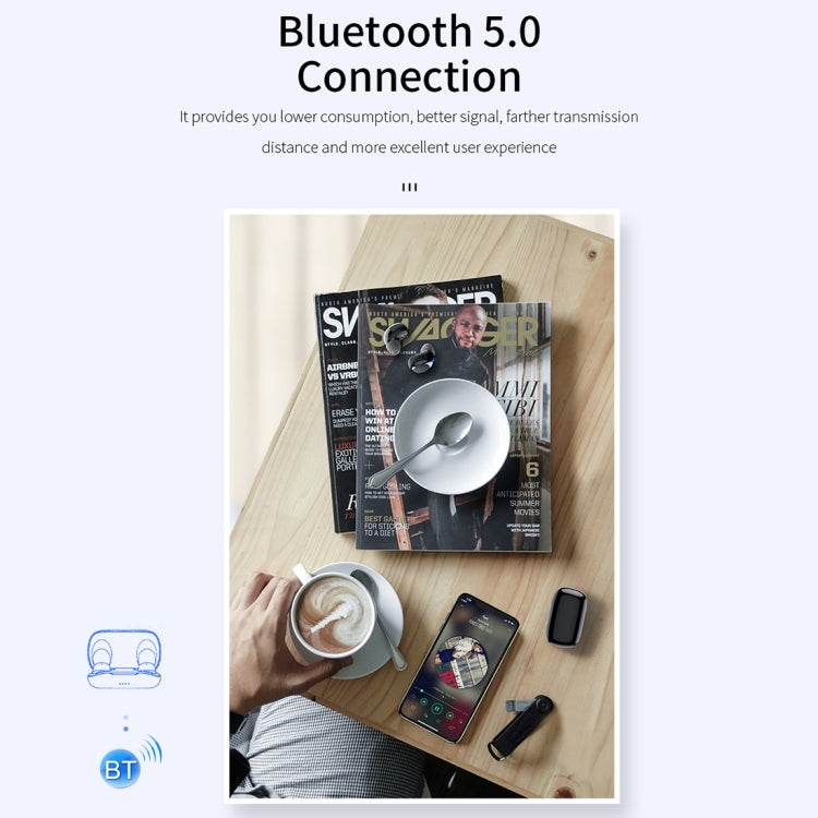 ROCK EB60 TWS Bluetooth 5.0 Mini Wireless Stereo Bluetooth Earphone