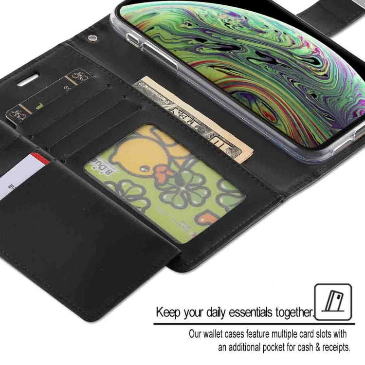 For iPhone XS GOOSPERY RICH DIARY Crazy Horse Texture Horizontal Flip Leather Case with Card Slots & Wallet