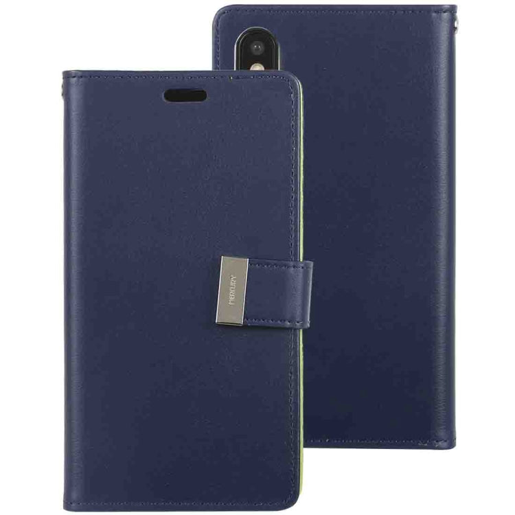 For iPhone XS GOOSPERY RICH DIARY Crazy Horse Texture Horizontal Flip Leather Case with Card Slots & Wallet
