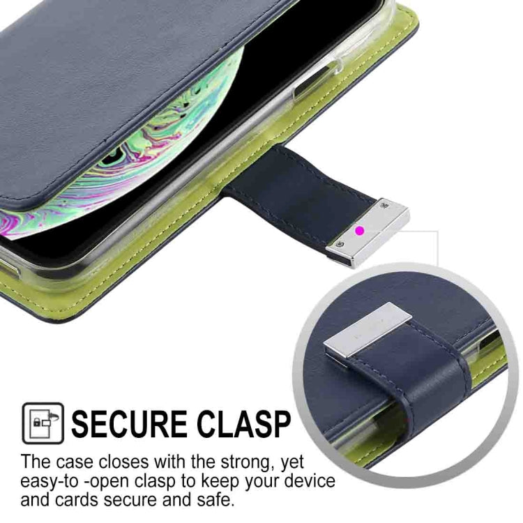 For iPhone XS GOOSPERY RICH DIARY Crazy Horse Texture Horizontal Flip Leather Case with Card Slots & Wallet