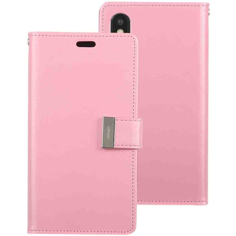 For iPhone XS GOOSPERY RICH DIARY Crazy Horse Texture Horizontal Flip Leather Case with Card Slots & Wallet