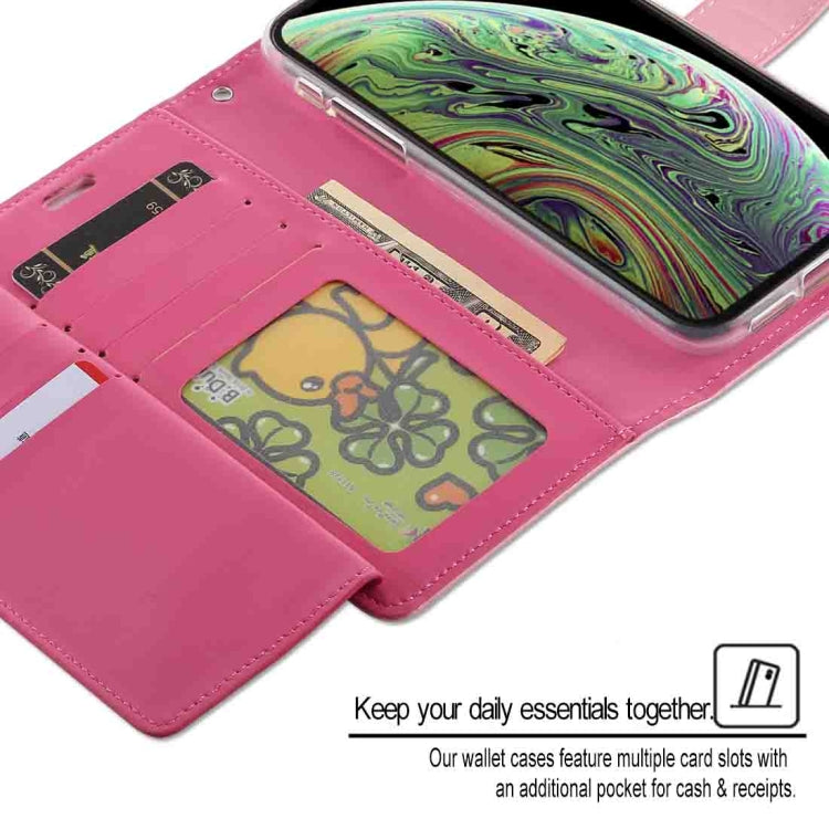 For iPhone XS GOOSPERY RICH DIARY Crazy Horse Texture Horizontal Flip Leather Case with Card Slots & Wallet