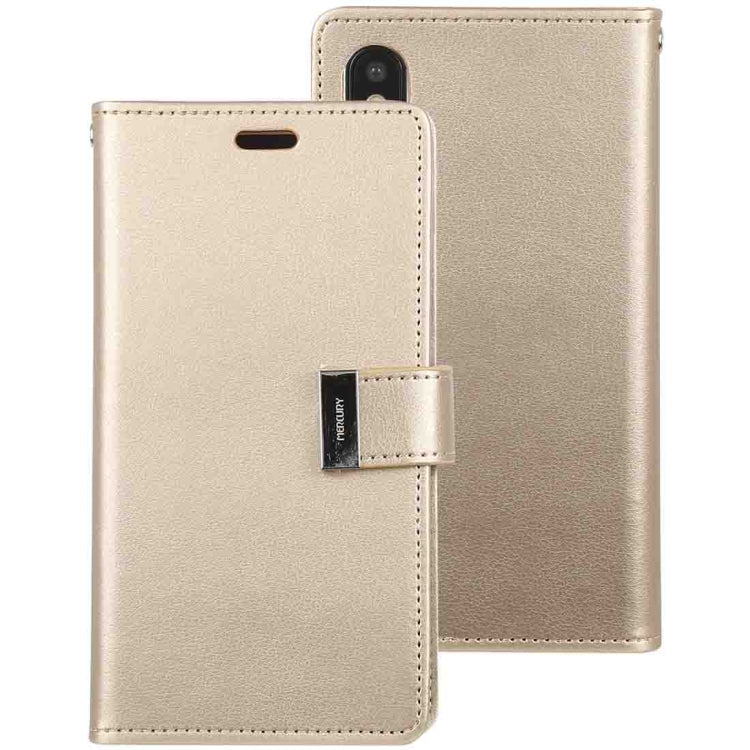 For iPhone XS GOOSPERY RICH DIARY Crazy Horse Texture Horizontal Flip Leather Case with Card Slots & Wallet